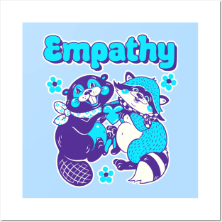 Empathy - Purple/Blue with white background Posters and Art